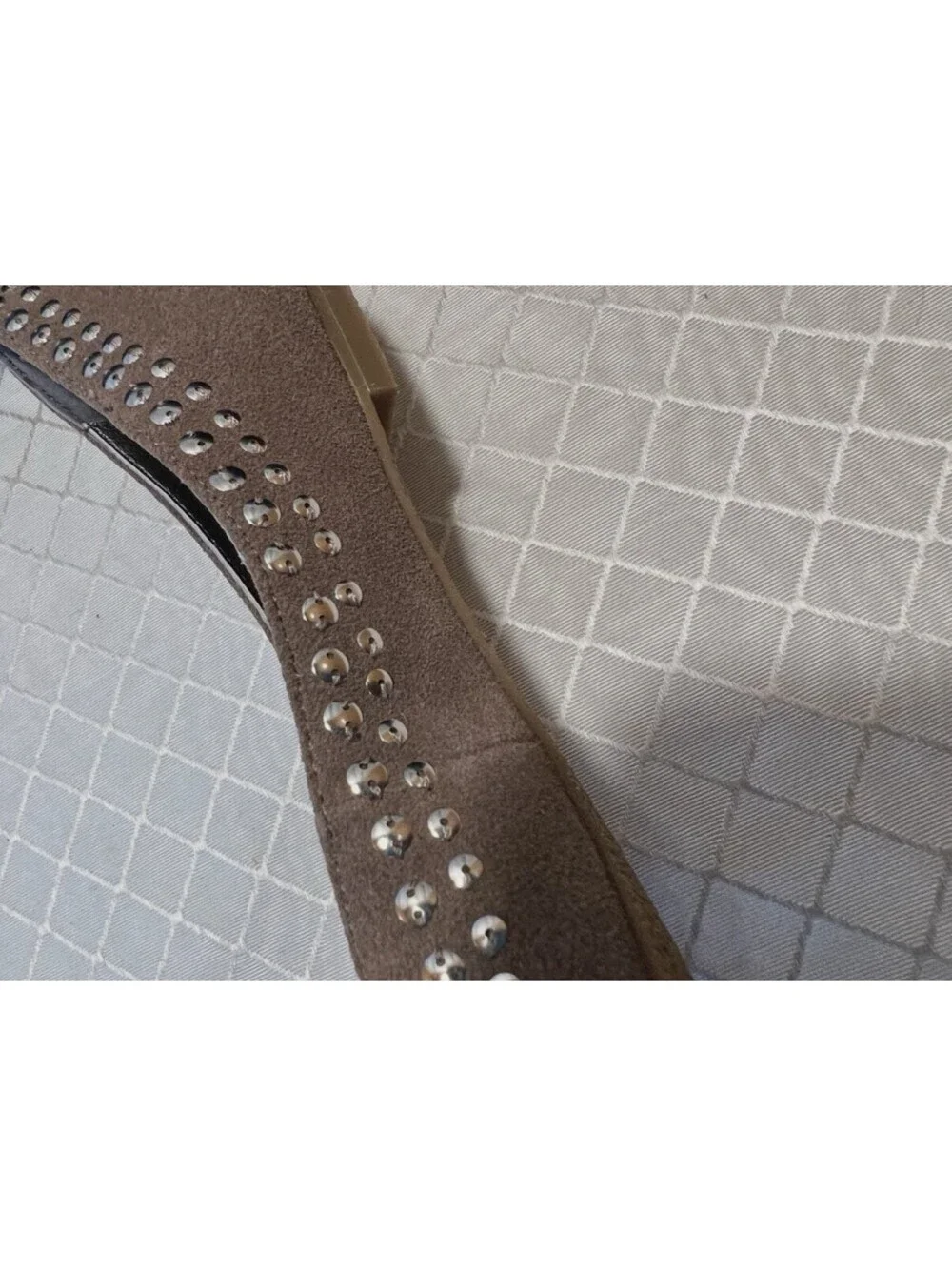Steve Madden Taupe Suede Bling Flats Size 7